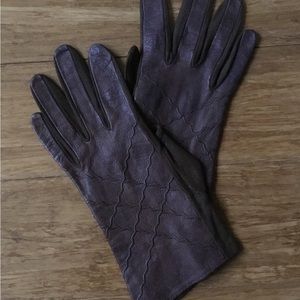 Vintage 1960s Brown Leather Gloves